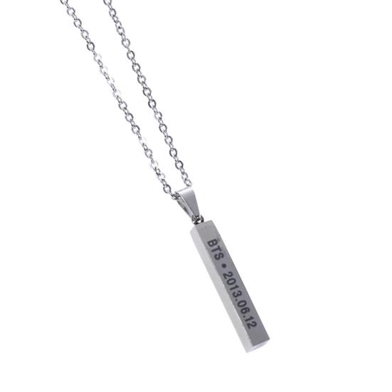 Anhänger Halskette Quader Ästhetischen Hellen Glanz Geometrische Frauen Männer Star Group Mitglied Kette Halskette A