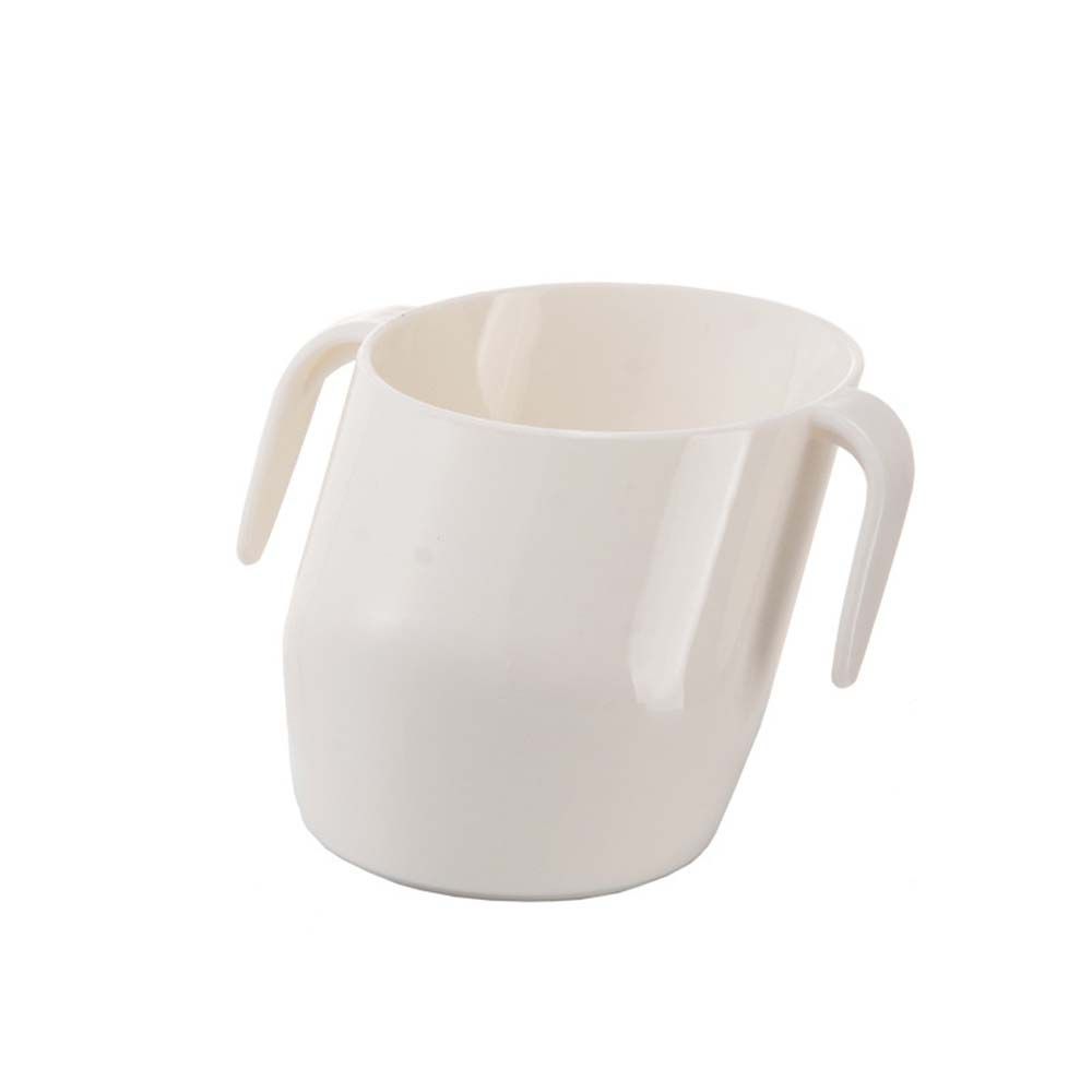 Waschbecher Baby Trinkbecher Lern-Trinkbecher Baby-Flasche Baby Schrägmundbecher weiß
