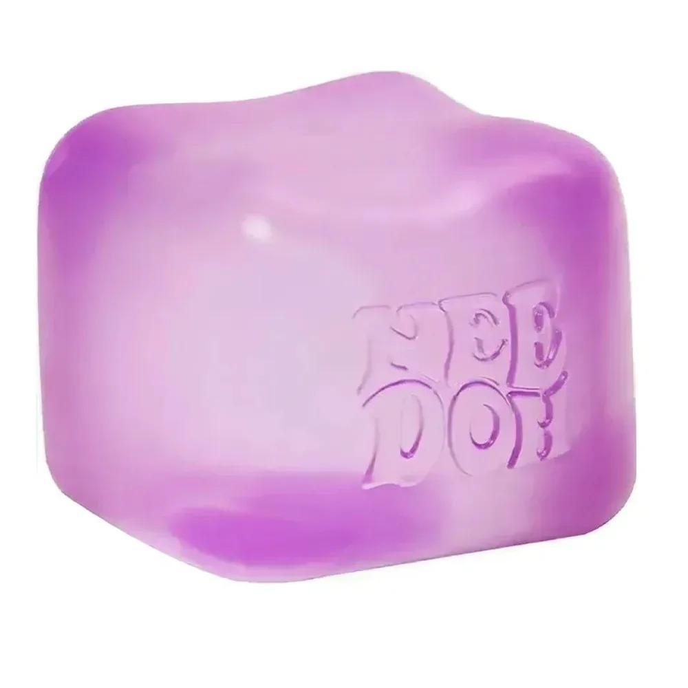 Schylling Needoh Nice Cube Stressabbau Sensorisches Spielzeug für ADHS Fokus und Angst Unisex Fidget Tool Weicher Knetbarer Schreibtisch violett
