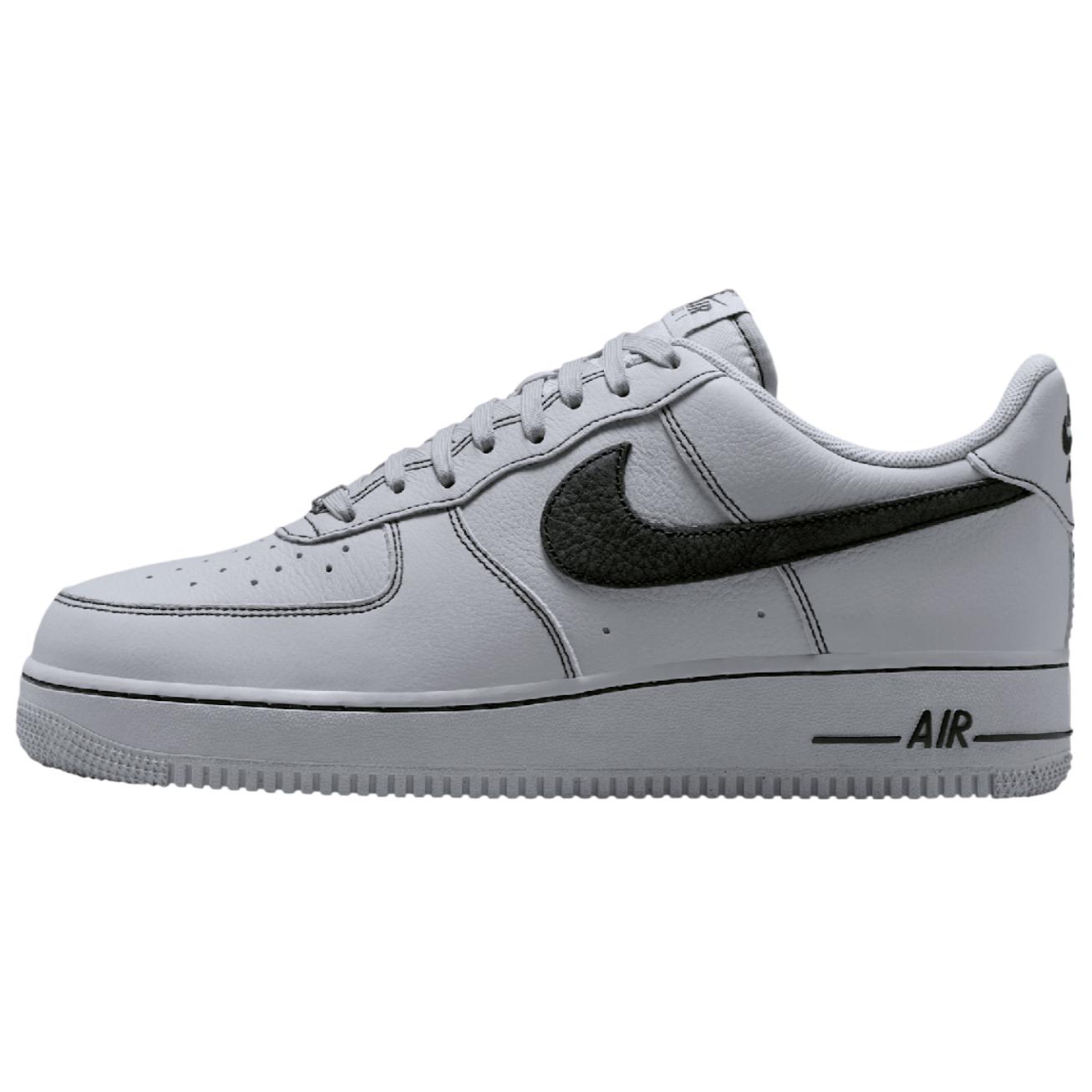 Nike Air Force 1 Rutschfest Abriebfest Low Top Skateboard Schuhe Herren Graue Sneaker HQ2037-004 46 gray