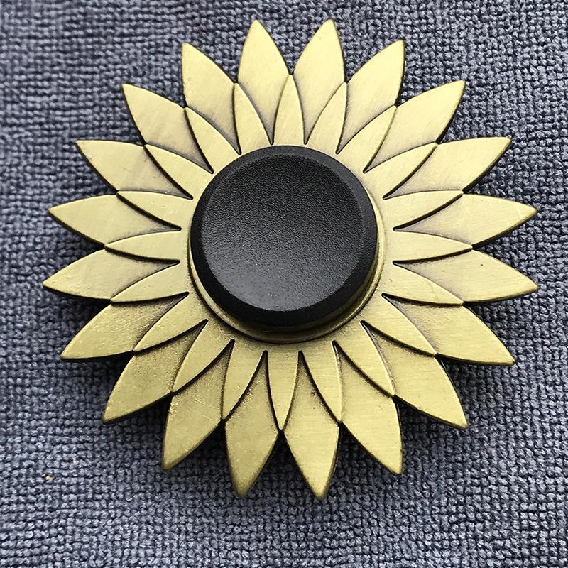 Fidget Finger Spinner Antike Messingfarbe Legierung Metall Handspinner Stressabbau Dekompressionsspielzeug für Kinder Erwachsene Lustige Geschenke