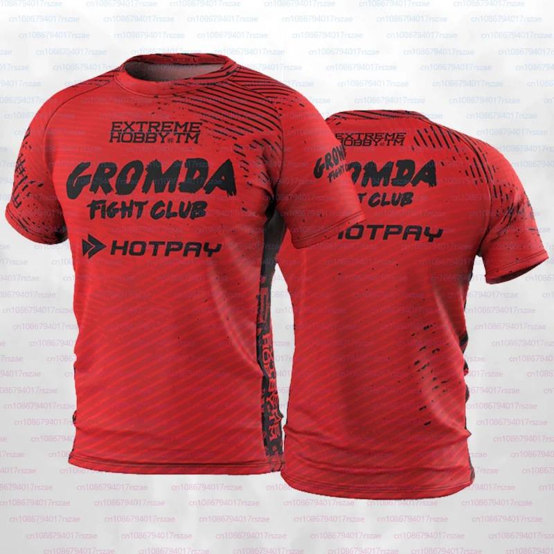 GROMDA Battle Boxing Game Team Trikot Herren MMA Play Fighting Kurzarm T-Shirts Fans Sommer 3D Druck Atmungsaktiv Sportbekleidung 4XL brown