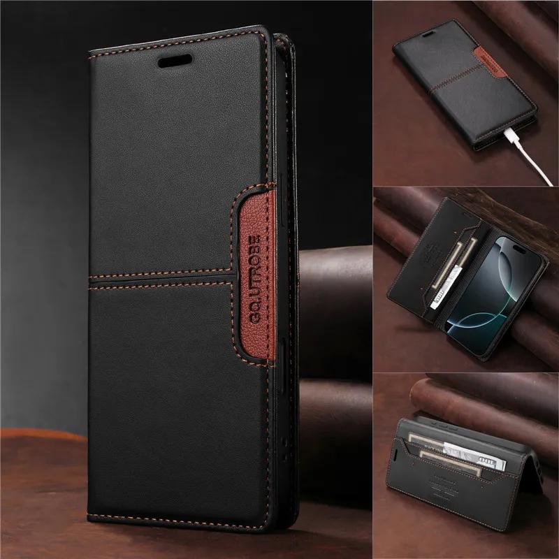 Magnetische Geldbörse Diebstahlschutz Lederhülle Für SONY Xperia 10 VII 1-7 1VII 10VII XQ-FE54 XQZ-CBFE FS54 Karten Telefonbuch Klapphülle PU Leather&Sony Xperia 1 VII schwarz