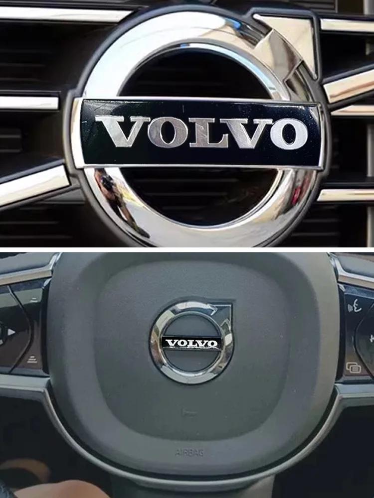 Auto Frontgrill Lenkrad Logo Aufkleber Dekoration Zubehör für Volvo Rdesign Polestar AWD V50 S60 XC60 S40 XC40 XC90 4.7cm- After 2010