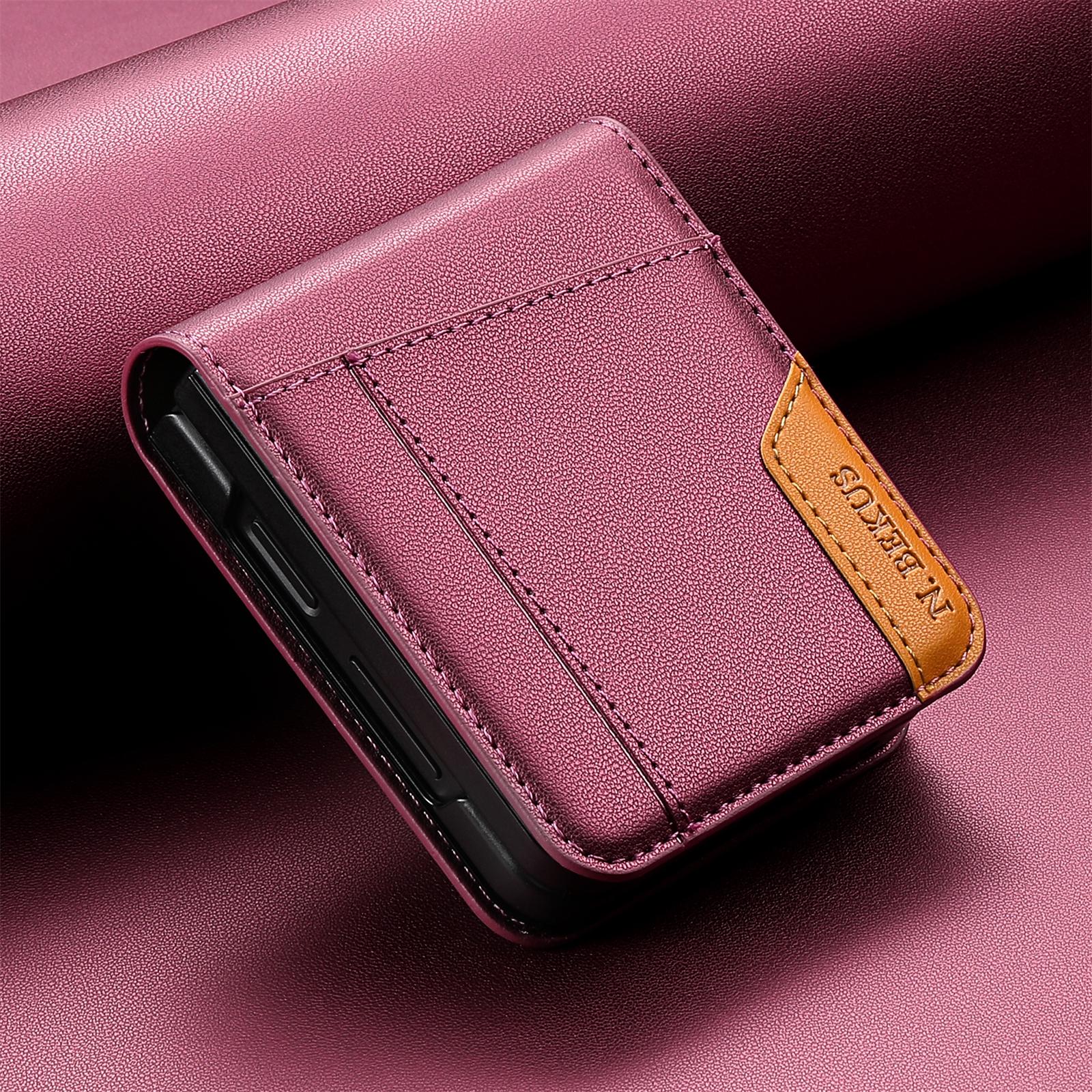 Flip Leder Handyhülle Für Samsung Galaxy Z Flip 8 7 FE 6 5 4 3 5G Flip7 Flip8 Geldbörse Kartenhalter Handy Tasche Buch Hülle Etui Samsung Z FLip 3