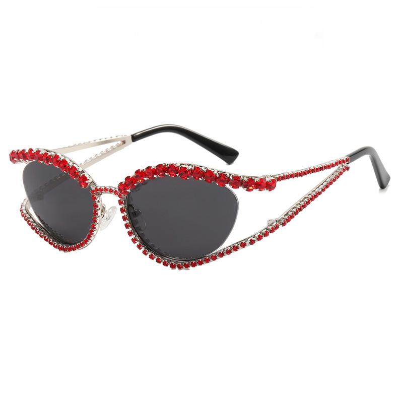 Diamant hohl konkave Form Sonnenbrille neuer Ins-Stil Sonnenbrille Mode Persönlichkeit Damen Sonnenbrille Trendig Straßenfotografie