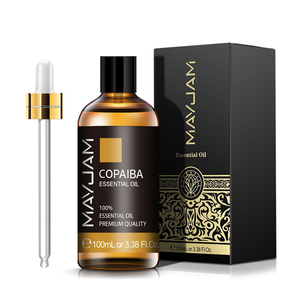 MAYJAM 100 ml ätherisches Lavendel-Eukalyptus-Zimt-Pflanzenöl für Spa-Massage, Hautpflege, Luftreiniger, Luftbefeuchter, Aromatherapie, Rosen-Teebaumöl Copaiba
