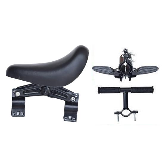 1 Set Kinderfahrradsitz, vorne montierter Fahrradsitz, Lenker, Fußpedal, abnehmbar, für Kleinkinder, Kinder, Rennrad, Mountainbike, Vordersitz, Fahrradzubehör 1 Set black