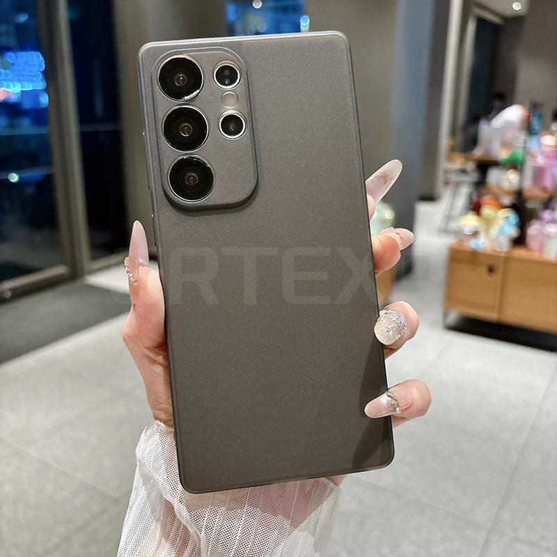 Ultra-dünne matte klare weiche TPU-Hülle für Samsung Galaxy S26 Ultra S25 Ultra S24 Ultra S23 S24 S25 Plus Anti-Fingerabdruck Shockpro Galaxy S24 schwarz