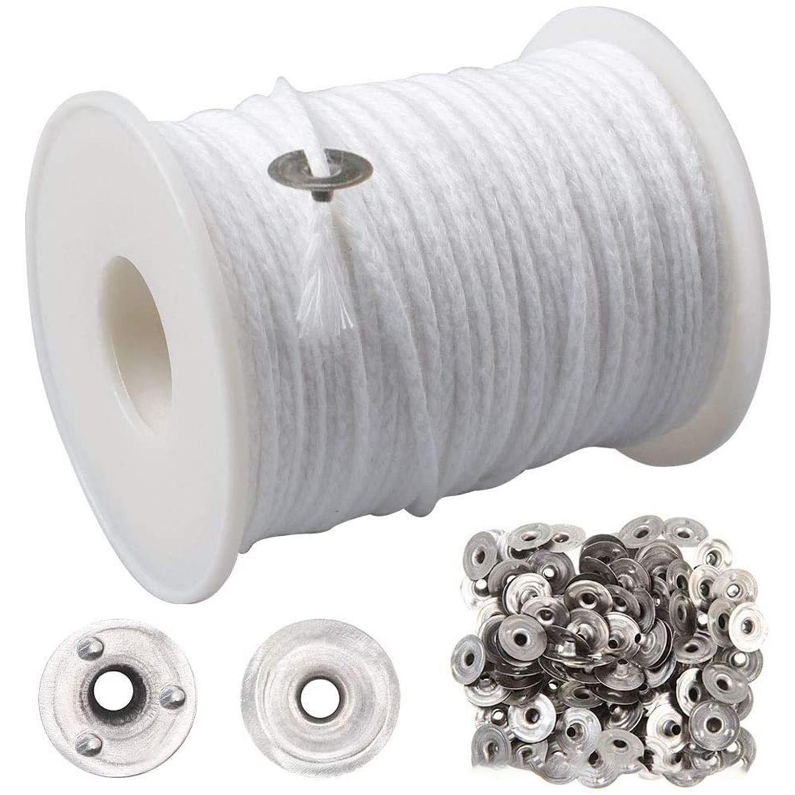 Kerze Docht Draht Weiß 61m 12,5mm Durchmesser 2,6mm Basis Baumwolle Aluminium Legierung Kerze Docht Rolle für