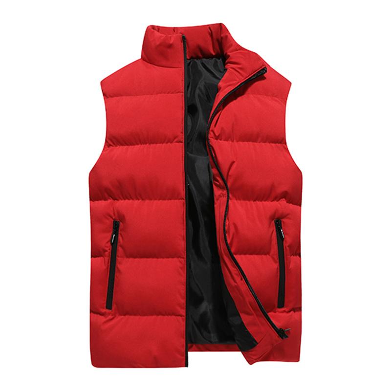 Plus Größe 8XL Herbst Winter Männer Weste Jacke Mens Casual Winddicht Wasserdichte Warme Weste Jacke Mens Fashion Casual Weste Männlich 5XL rot