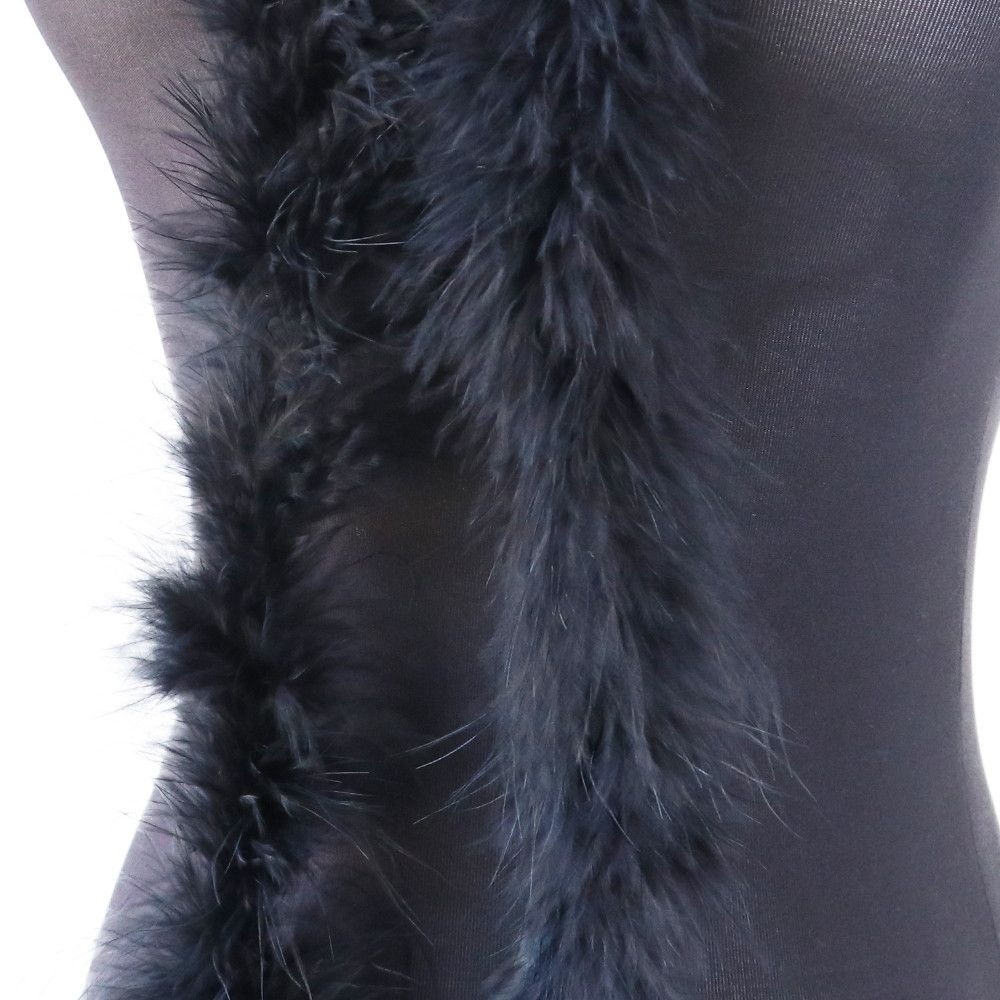 Weihnachtsbaum Party Dekoration Federn Bekleidung Stoff Federboa Streifen Kleidungszubehör schwarz