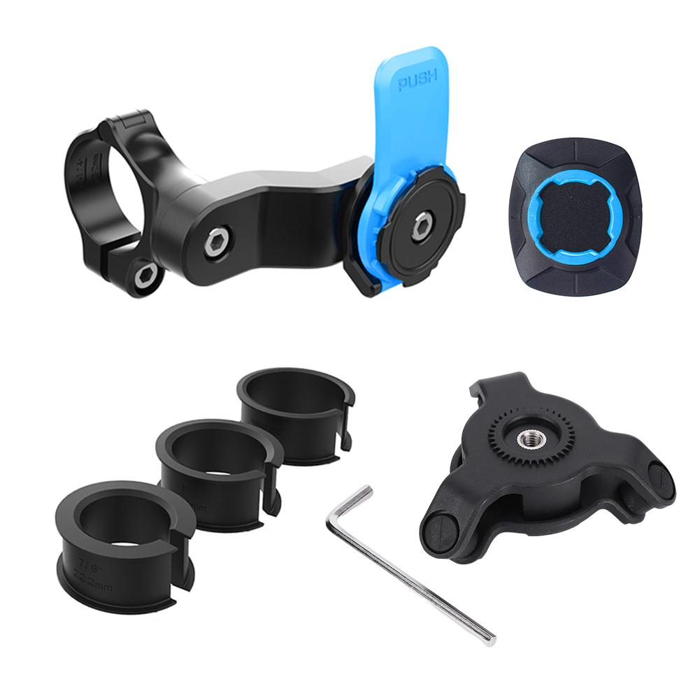 1PC Quad Lock Motorrad Fahrrad Telefon Halter Stoßdämpfer Telefon Halterung Vibration Dämpfer Selbst Lock Anti-schütteln MTB Lenker Halter blau