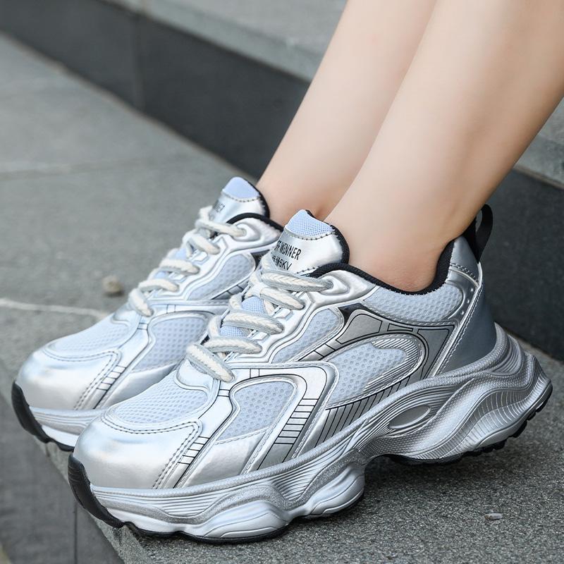 Rutschfeste Damen-Arbeitsschuhe Damen Kunststoffkappe Sicherheitsschuhe Atmungsaktive Arbeits-Sneaker Leichte Schutz-Arbeits-Sicherheitssneaker 39 silber