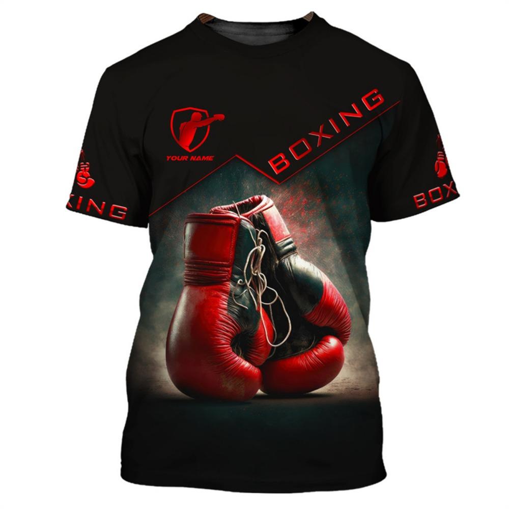 Boxen Fitness Sport Mma T-Shirt Herrenbekleidung Anpassen 3D-Druck Rundhals Muay ThaI T-Shirts Täglich Street Fashion T-Shirt Top 2025 2XL