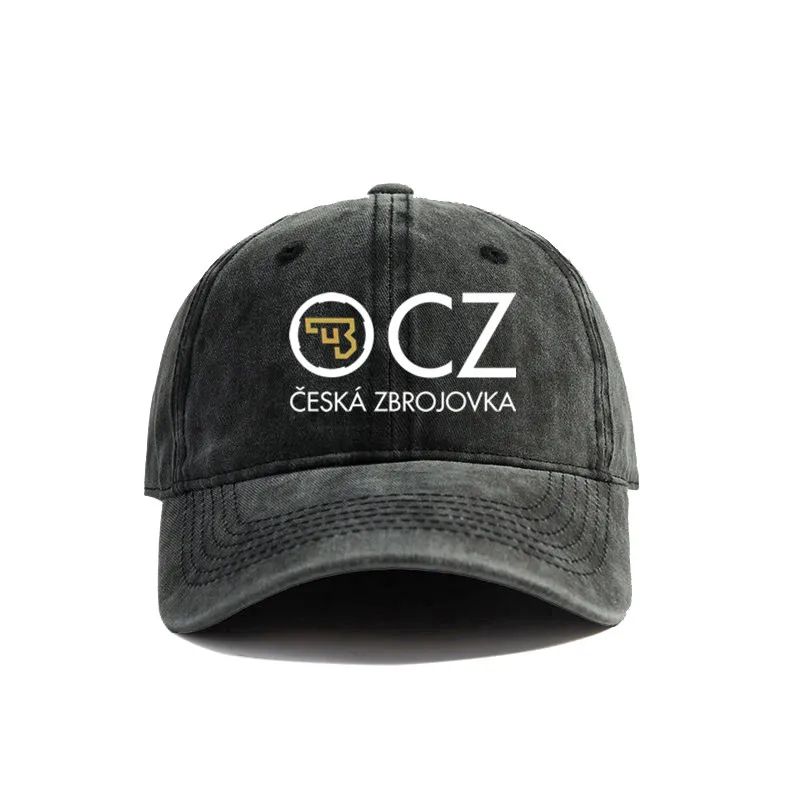 2026 Ceska Zbrojovka Baseballkappen Used-Look Hüte CZ Schusswaffen Kappe Herren Damen Retro Outdoor Sommer Verstellbare Mützen Mode Adjustable