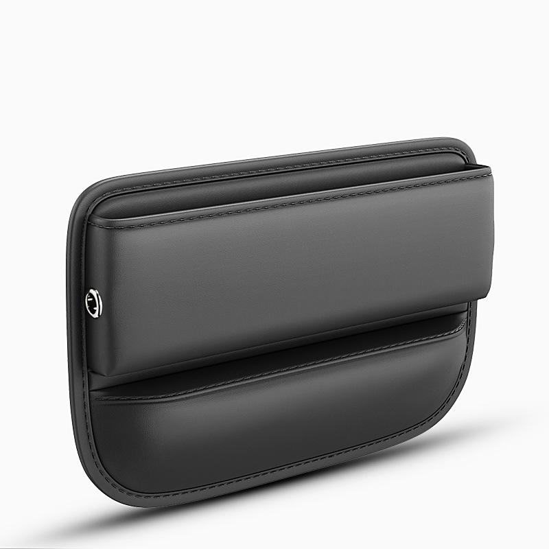 Autositz-Lückenaufbewahrungstasche, Autositz-Seitenspalt-Aufbewahrungsbox, Lückenfüller mit Flaschenhalter, PU-Leder classic style