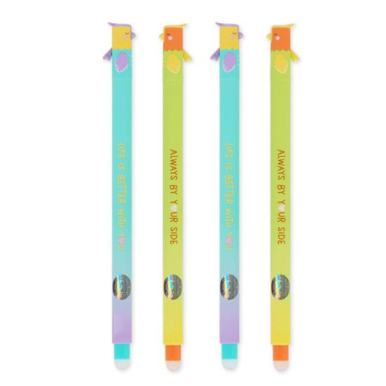 Radierbares Stiftset Valentinstag 2026 Gelstifte, sanftes Schreiben, wiederverwendbare Thermotinte, Stift für Liebeskarten, Weihnachtsgeschenke 4pcs