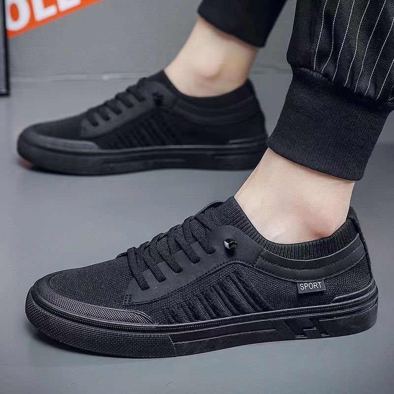 Sommer lässige Board-Schuhe atmungsaktive faule Schuhe Outdoorschuhe leichte Schuhe 41 schwarz