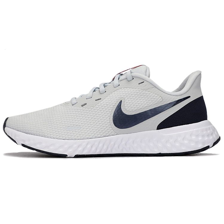 Nike Revolution 5 Pure Platinum Thunder Blue Herren Sneaker Grau Chile-Rot Weiß BQ3204-018 44