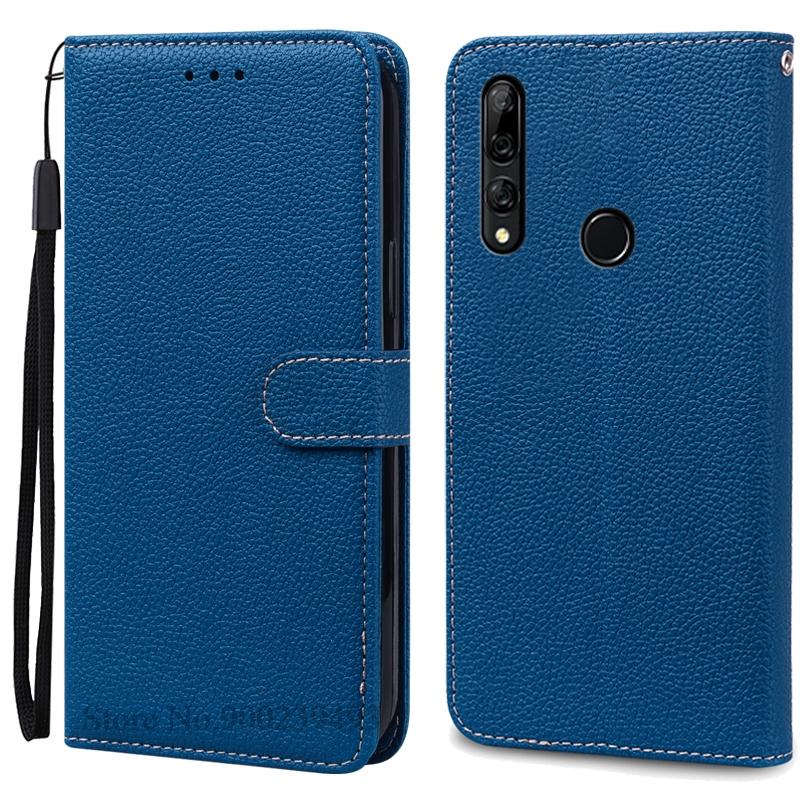 Hülle für Honor 9X Hülle Brieftasche Leder Klapphülle für Huawei Honor 9X Hülle Weiche Silikon Buchhülle Coque Fundas 9X(With Fingerprint) navy blau