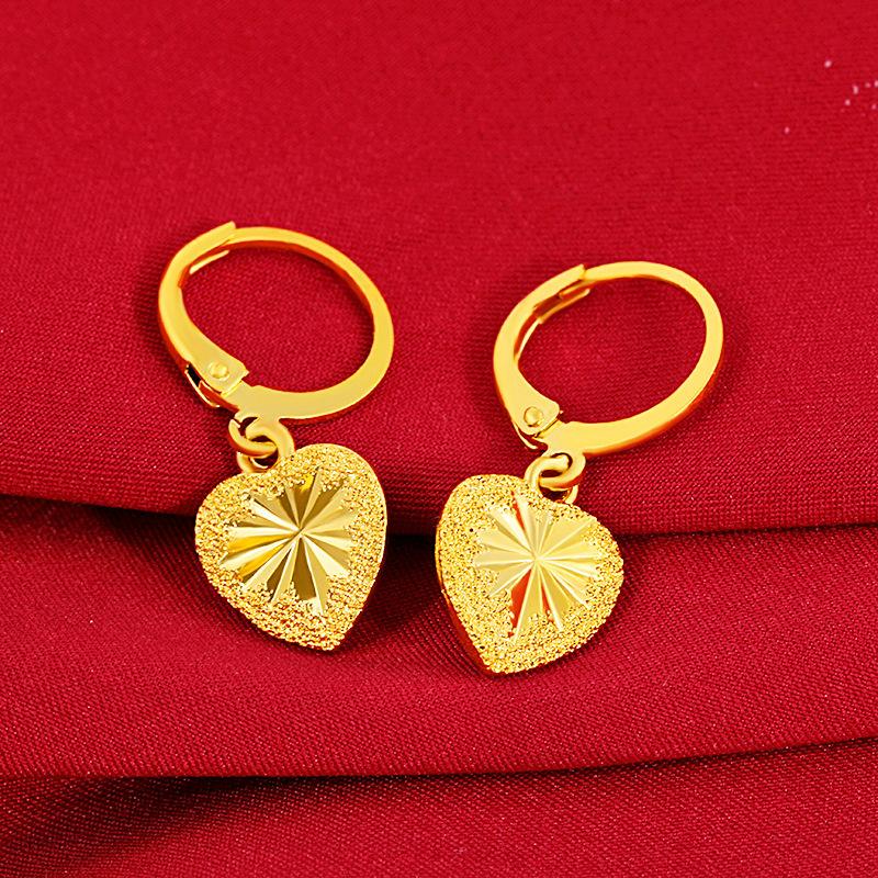 Nicht für immer verblassen 14 Karat Gold Schmuck Dorp Ohrring für Frauen Aretes De Mujer Orecchini Bizuteria Granat Granat Schmuck Ohrringe Mädchen red
