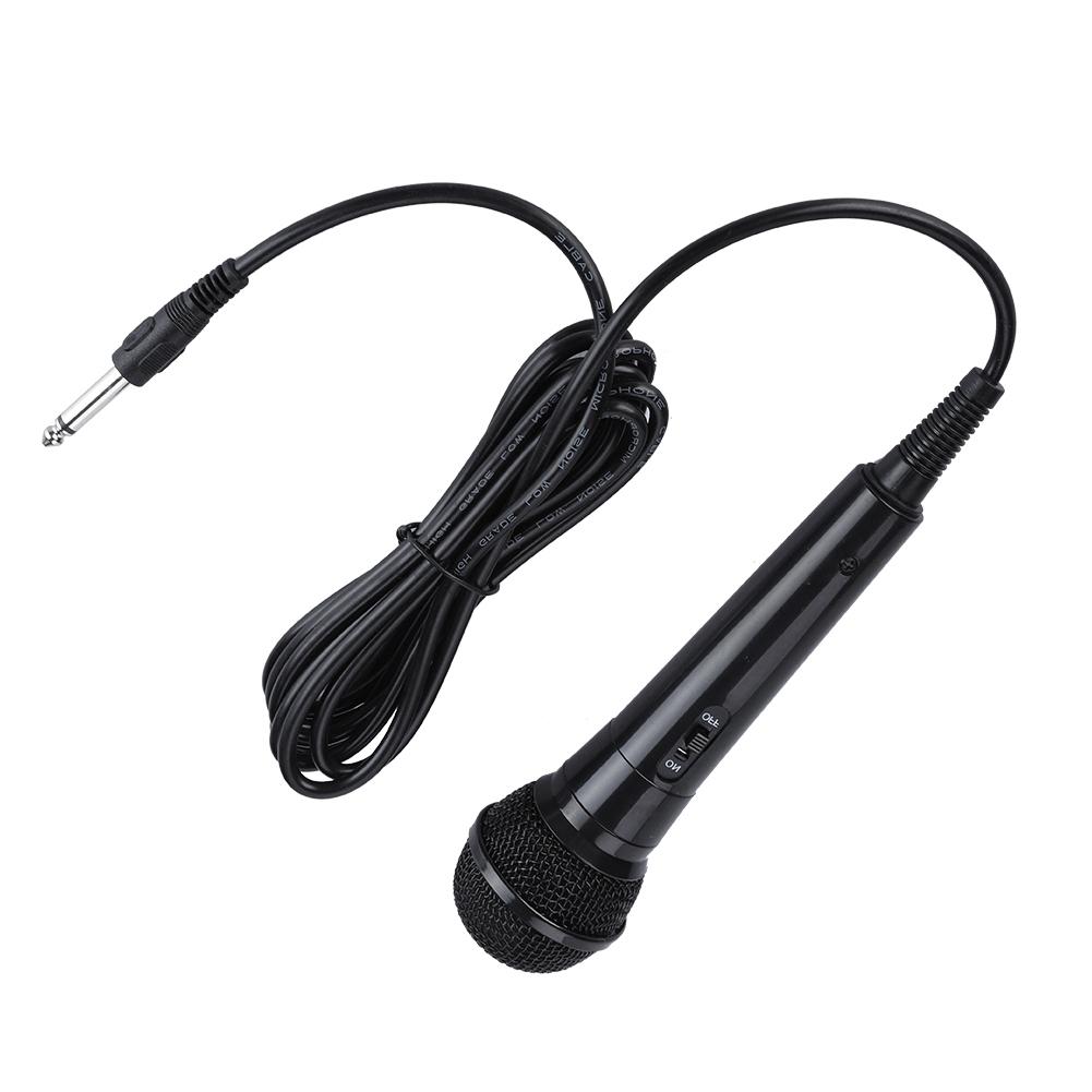 Tragbares Handheld Moving-coil Kabelgebundenes Dynamisches Mikrofon Klare Stimme Für Karaoke (Schwarz) schwarz