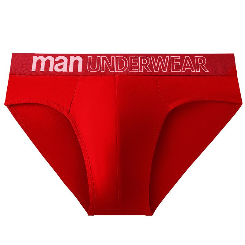 Herren-Unterhosen in großen Größen, weiche Unterwäsche, atmungsaktive Slips, Schlüpfer, Unterhosen, 2XL-4XL XL rot
