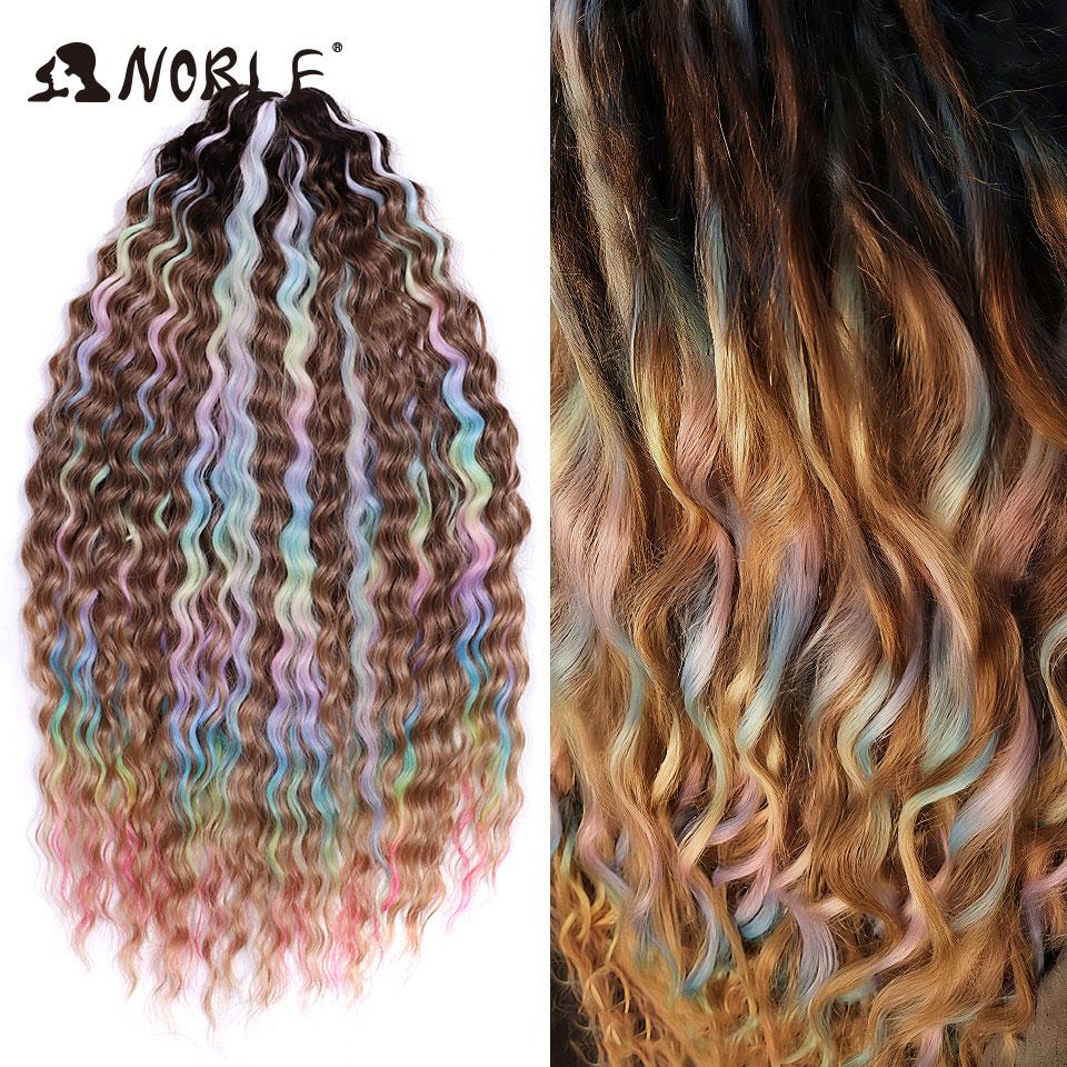 Edles Häkelhaar Locken Haar Wasserwelle 24 Zoll 300g Ombre Blond Twist Häkelhaar Zopf Haar Deep Wave Flecht Haarverlängerung (as the picture,24inches-300g) gray