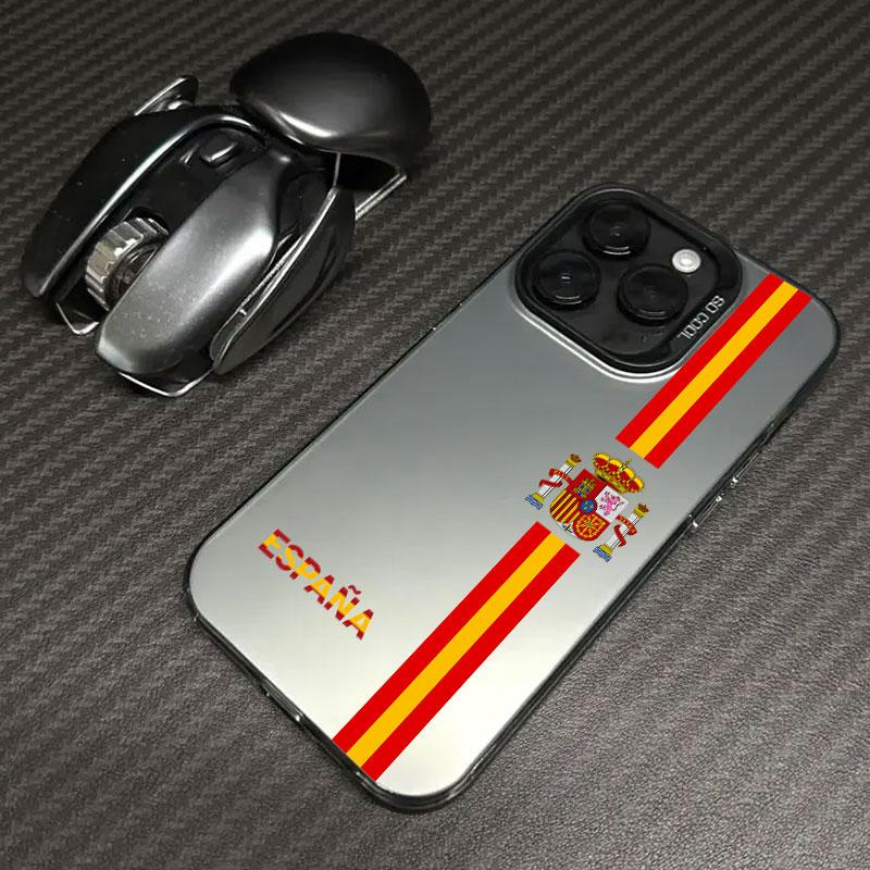 Spanien LOGO España Rote Gelbe Linie Hülle Für Apple iPhone 17 16e 16 14 15 13 11 Pro Max Plus 12 17Air Stoßfeste Hülle Handyhülle iPhone 17