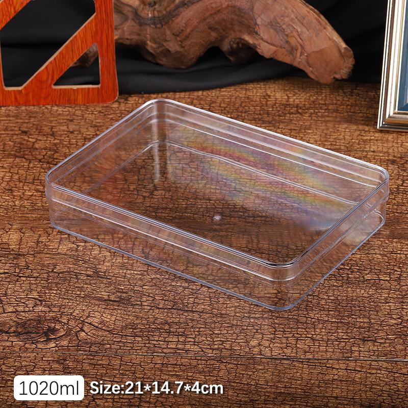 Rechteckige transparente Kunststoffbox für Kekse und Süßigkeiten in Lebensmittelqualität mit Deckel 21*14.7*4cm