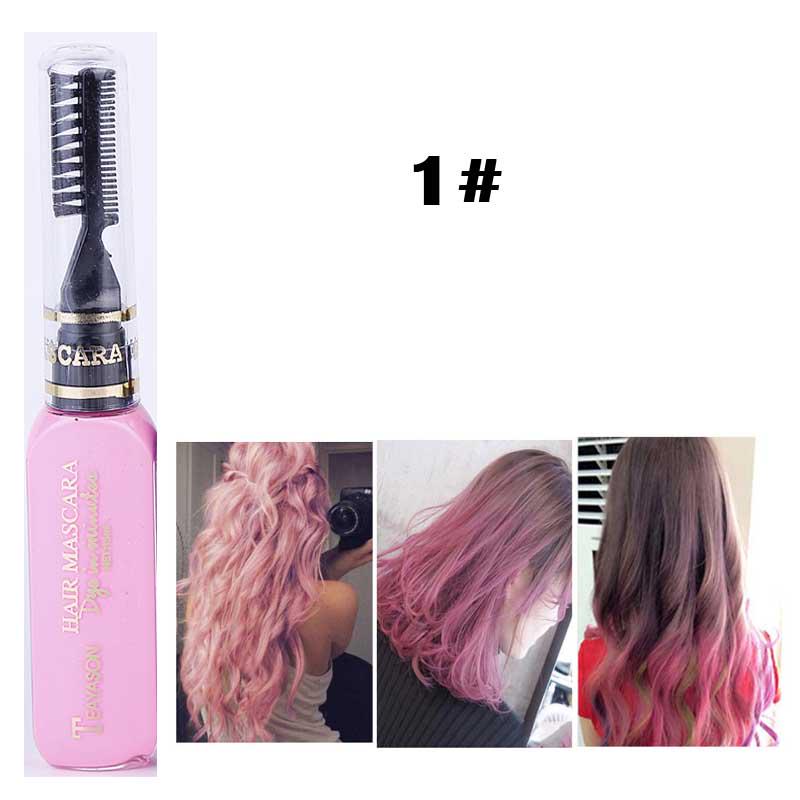 13 Farben Einmalige Haarfarbe Haarfärbemittel Temporäre ungiftige DIY Haarfarbe Mascara Farbstoff Cremepigmente