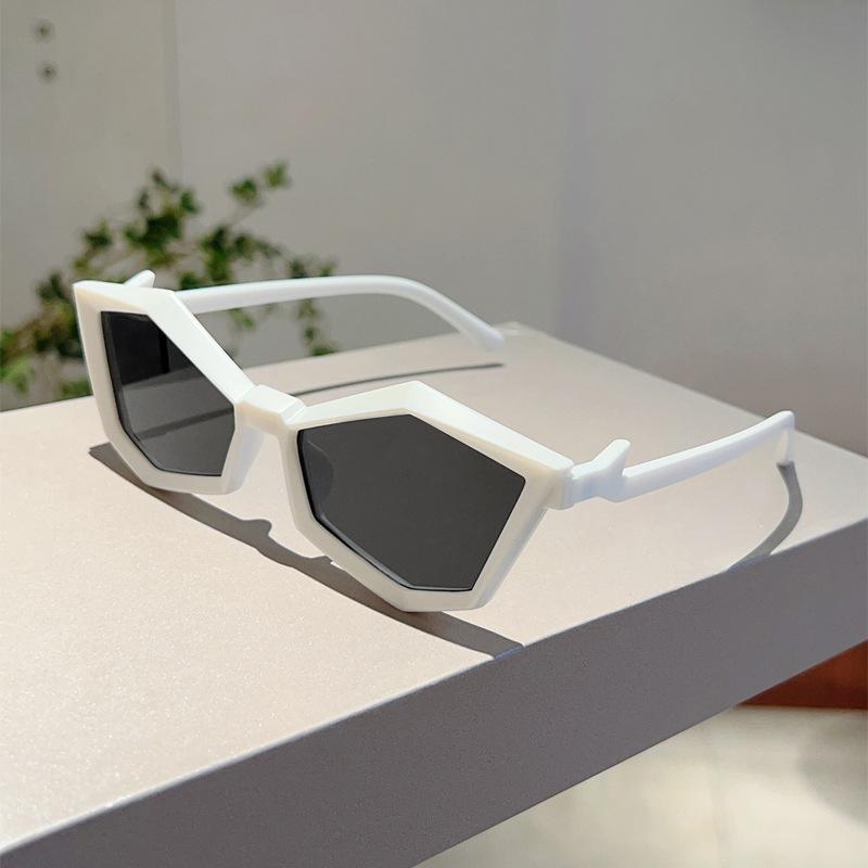 Qualität Qualität Y2K Polygonale Sonnenbrille Punk/Street Style Stilvolle Sonnenbrille Dekorative Sonnenbrille Getragen Auf Partys