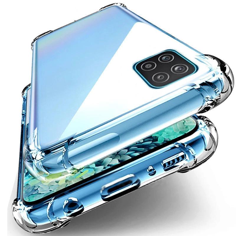 Stoßfeste transparente Hülle für Samsung Galaxy A22 A72 A52 A42 A12 M12 A02S A21S A51 A71 A11 M11 A50 A70 A30S S10 S20 S21 Klare Silikonhülle Samsung Galaxy A71 4G reinfarbig