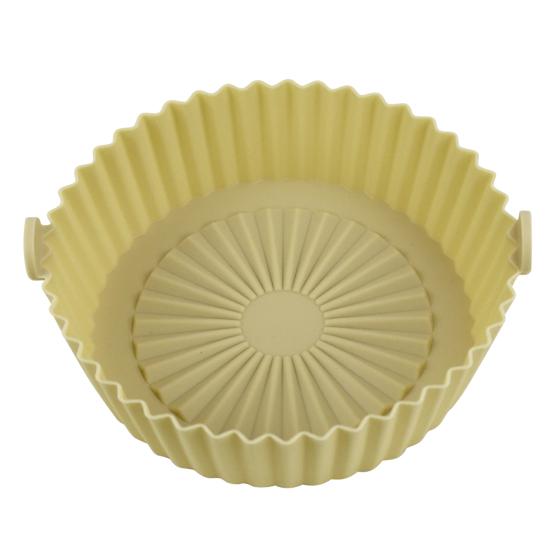 Air Fryer Matte Silikon Backform Air Fryers Liner Wiederverwendbare Silikon Air Fryers Korb Haushalts Liefert helle gelbe
