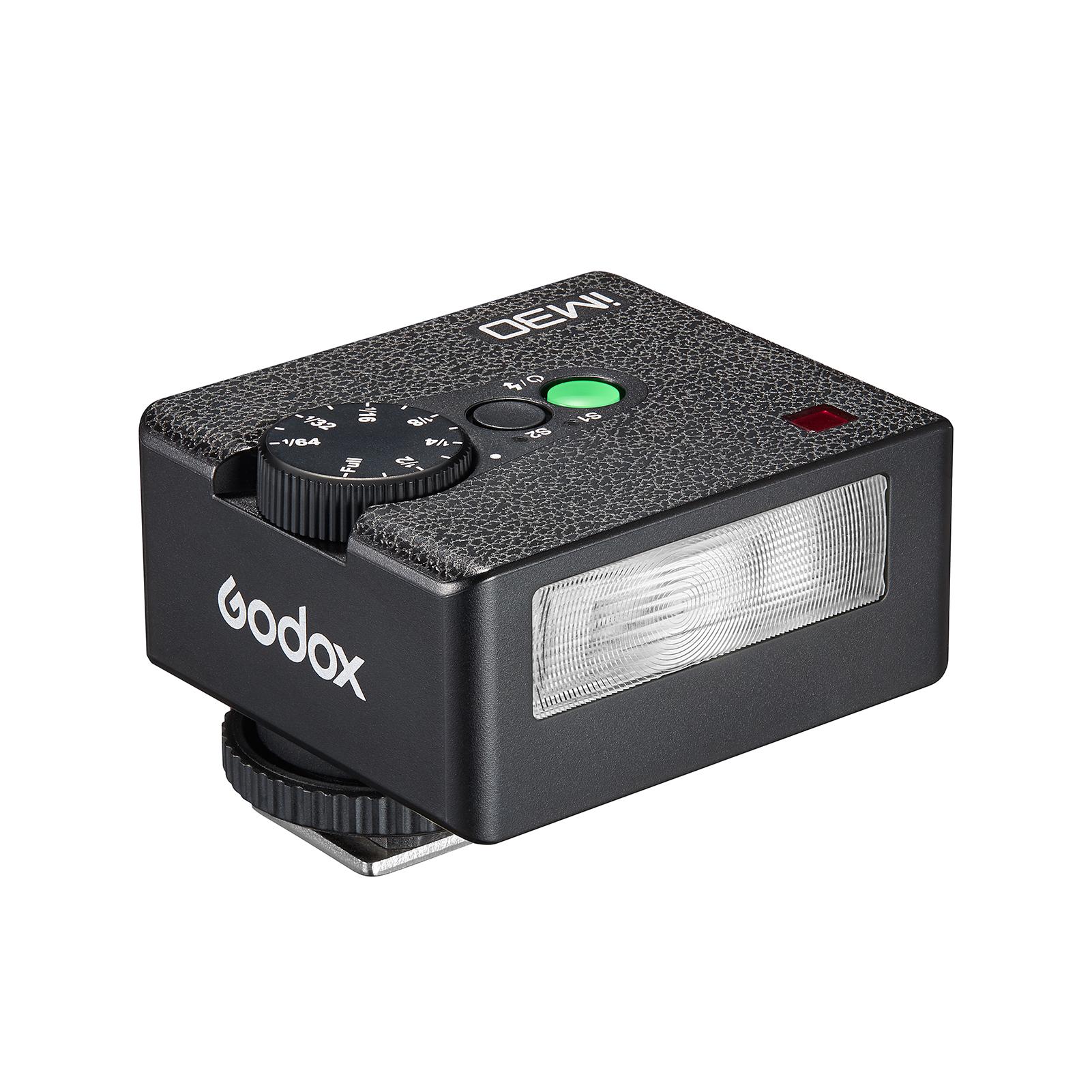 Godox iM30 Mini Auf-Kamera Blitz GN15 Kamera Speedlite 7 Leistungsstufen 3,6 s Wiederaufladezeit mit schwarz