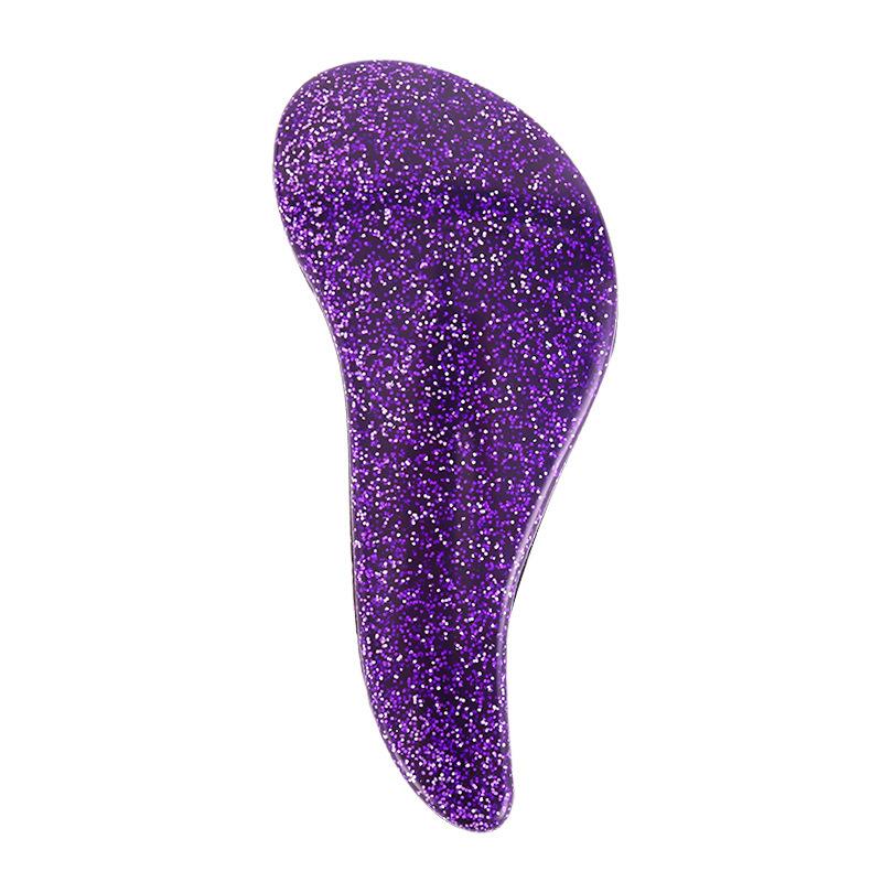 1 stücke Heiße Magie Griff Kamm Anti-statische Massage Haar Pinsel Verwicklung Detangle Dusche Massage Haarbürste Kamm Salon Haar Styling Werkzeug dunkelviolette