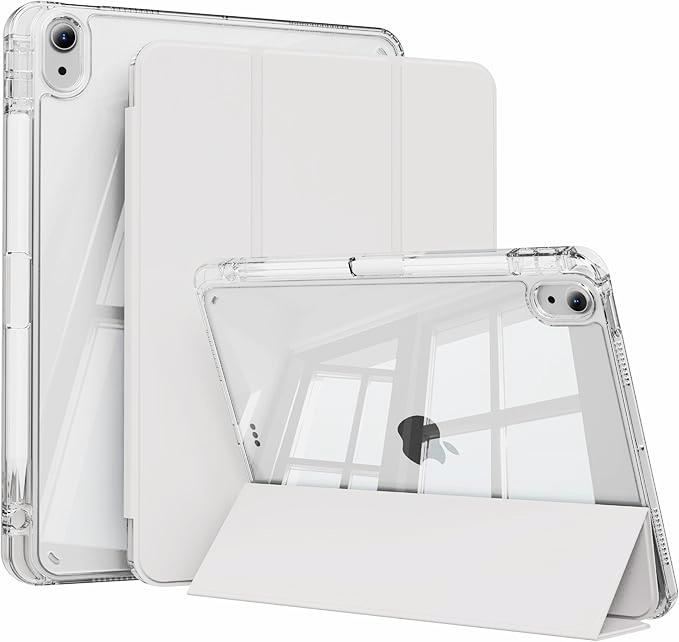 Hülle für iPad A16 11. Generation 11  2025 & iPad 10. 10,9 Zoll 2022 Harte Acrylhülle mit Stifthalter Klare Rückseite iPad A16 11th Generation 11' 2025&10.9&PU white