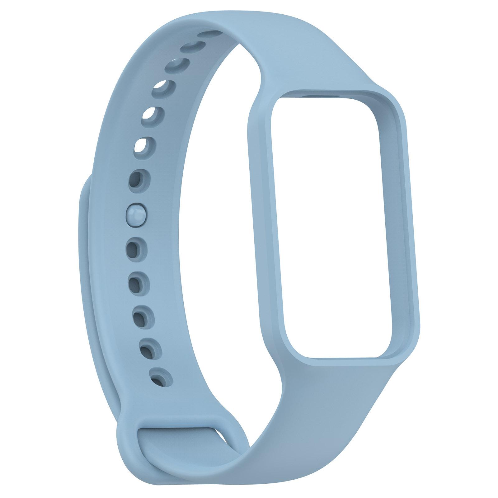 Silikon Armband Armband Für Xiaomi Mi Band 8 Aktive Armband SmartWatch Band Zubehör Für Mi Band 8 Aktive Zubehör For Mi Band 8 Active hellblaue