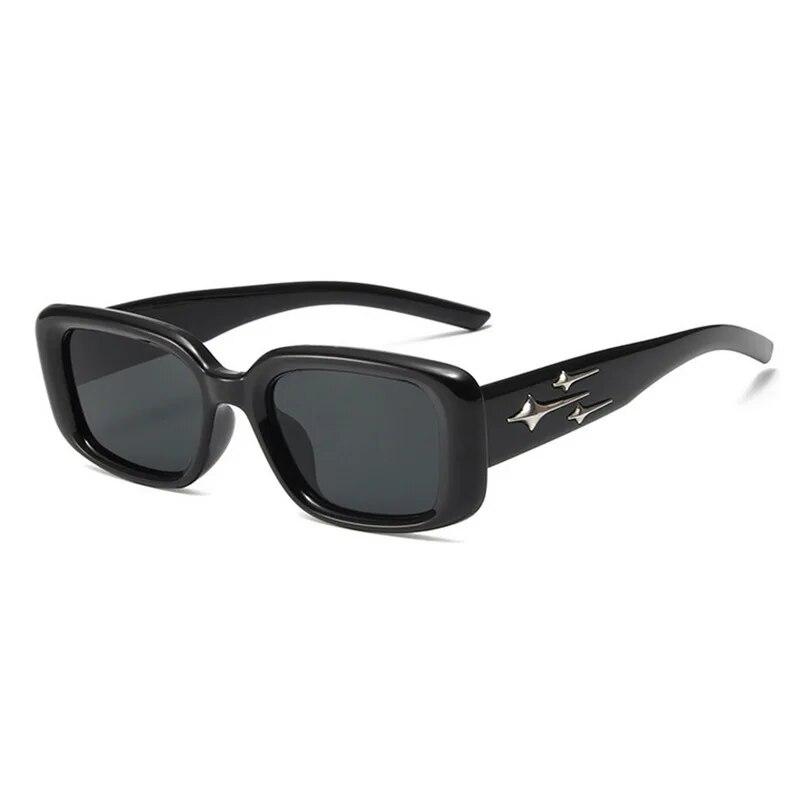 Neue kleine quadratische Sonnenbrille im Retro-Y2K-Stil für Frauen, Katzenaugen-Sonnenbrille, modische bunte Spiegelbrille, Punk-Sport-Sonnenbrille