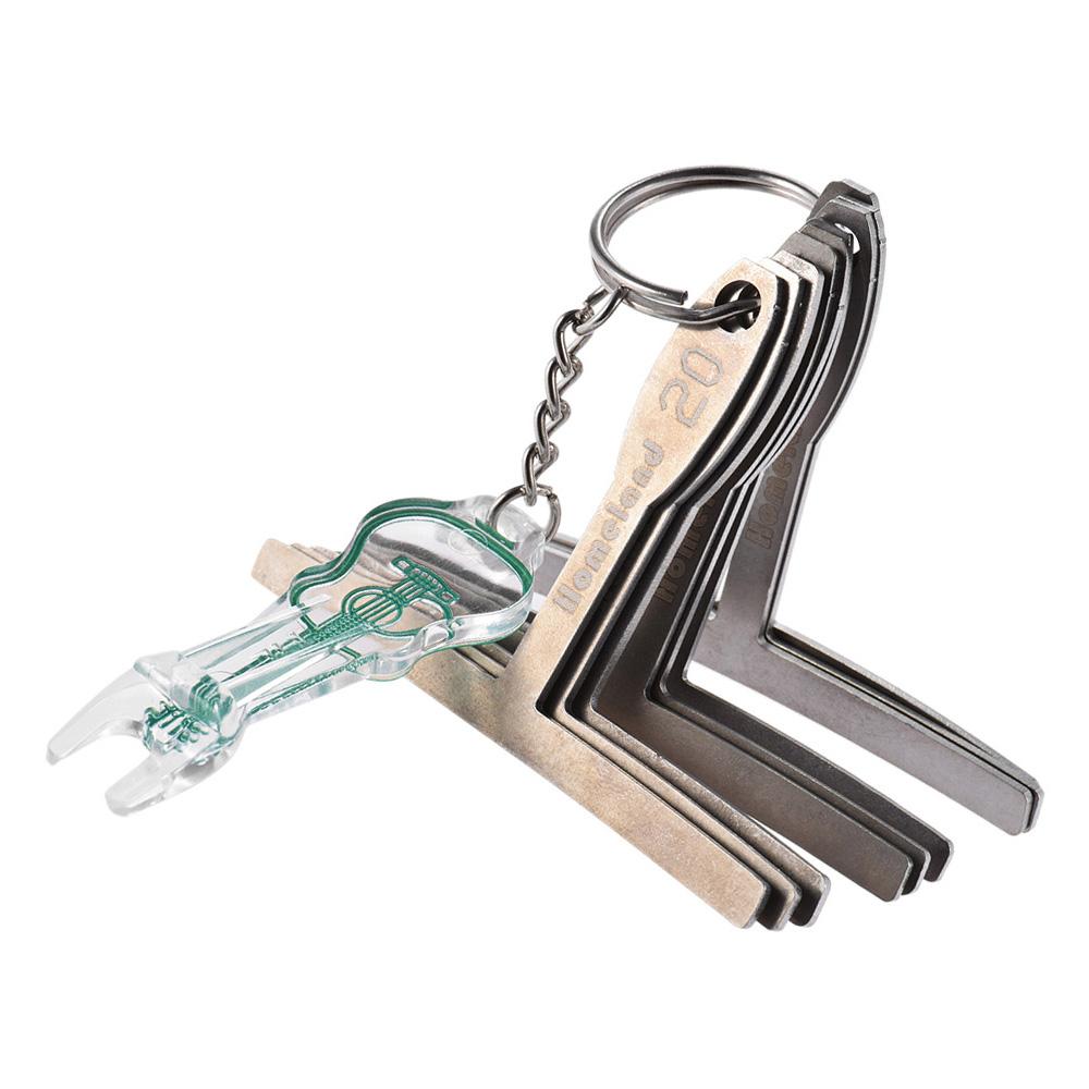 9 Stück Gitarren-Bass Unterseiten-Radiuslehre Luthier-Werkzeug Edelstahl-Werkzeugset Steg Sattel silber