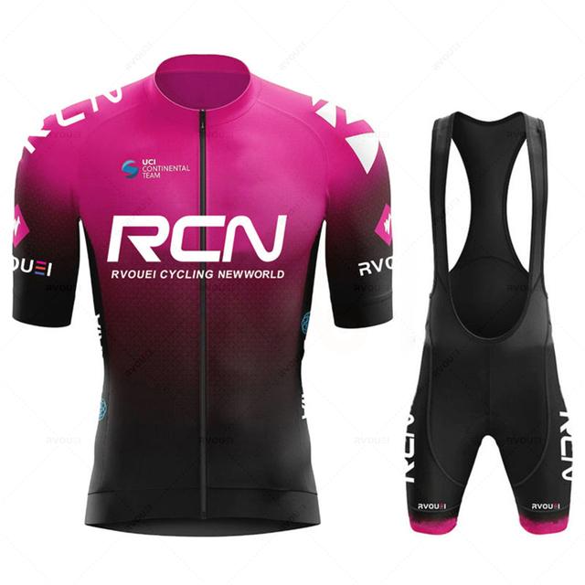 Rcn Fluoreszierendes Grün Radfahren Sets Mountainbike Uniform Sommer Herren Radfahren Jersey Set Rennrad Trikots MTB Fahrrad Tragen L