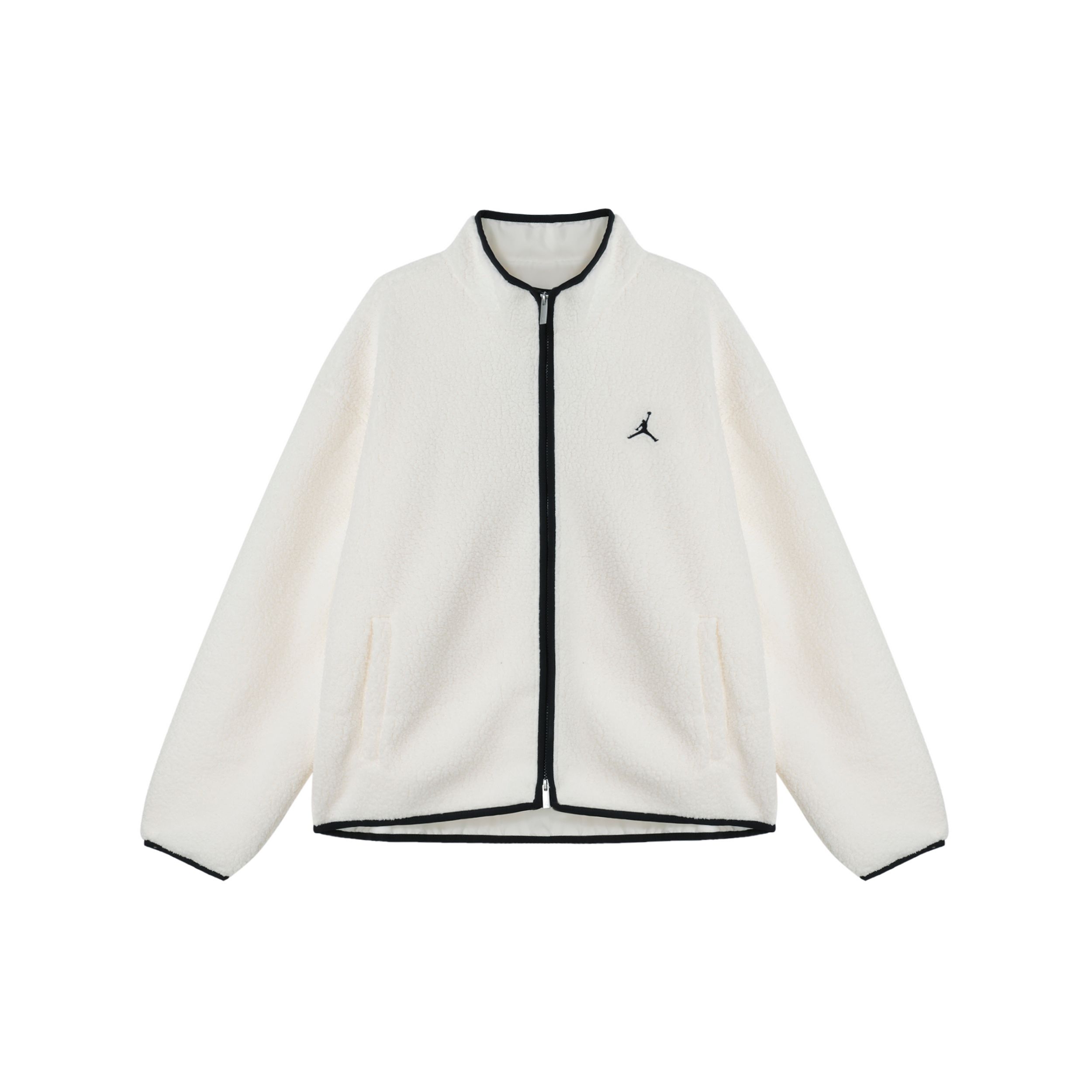 Jordan Flight Faux Shearling Stehkragen Locker geschnittene Jacke Herren Jacke Off-White FV7449-133 L