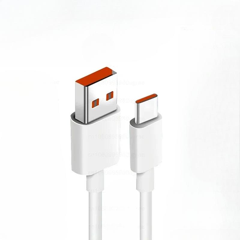 Für Xiaomi 6A 120W USB Super Fast Charger Kabel Mi 12 11 6A Typ C Kabel POCO X5 X4 Pro Redmi Note 9 10 11 Lade 2m weiß