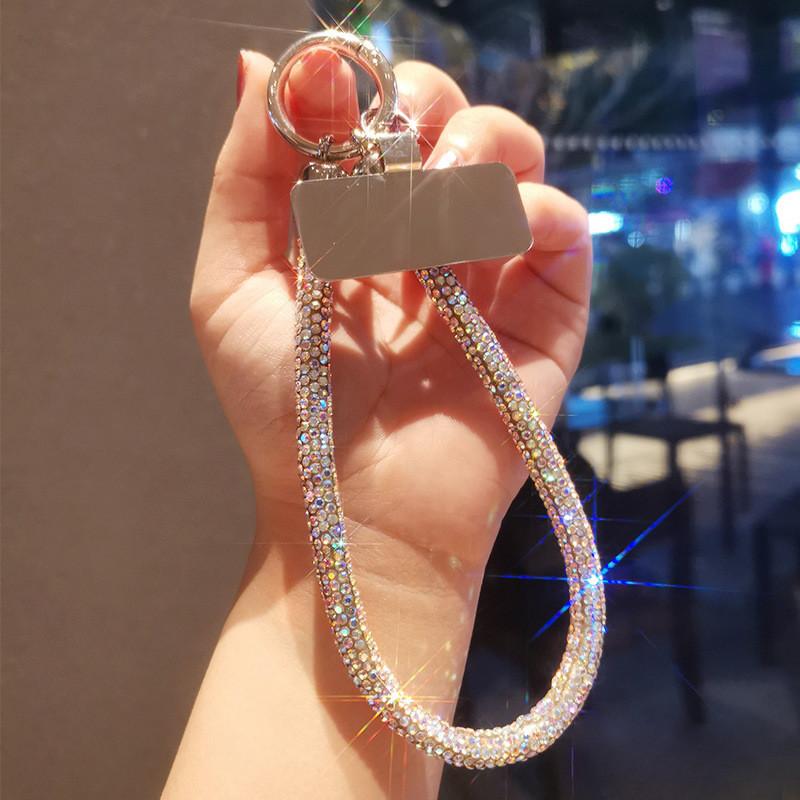 Strass Handy-Lanyard Bling Bling Anti-Verlust Diamant-Lanyard Handheld Hängeseil Handy-Handschlaufe Hängeornamente