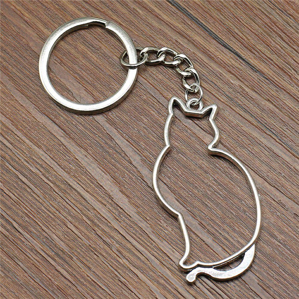 1 Stück Schlüsselanhänger Katze Schlüsselanhänger Damen Katzenschlüssel Zubehör Schlüsselanhänger für eine Frau 53x27mm