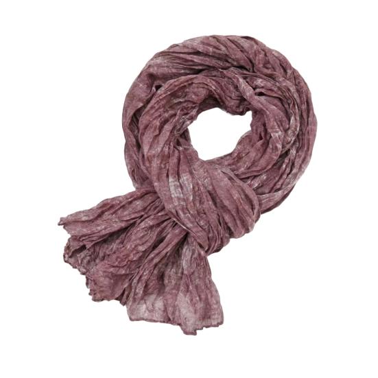 Damen Schal Einfarbig Plissiertes Design Vielseitiger Langer Schal Retro-Stil Vielseitig Bequem Baumwolle Leinen Schal gray