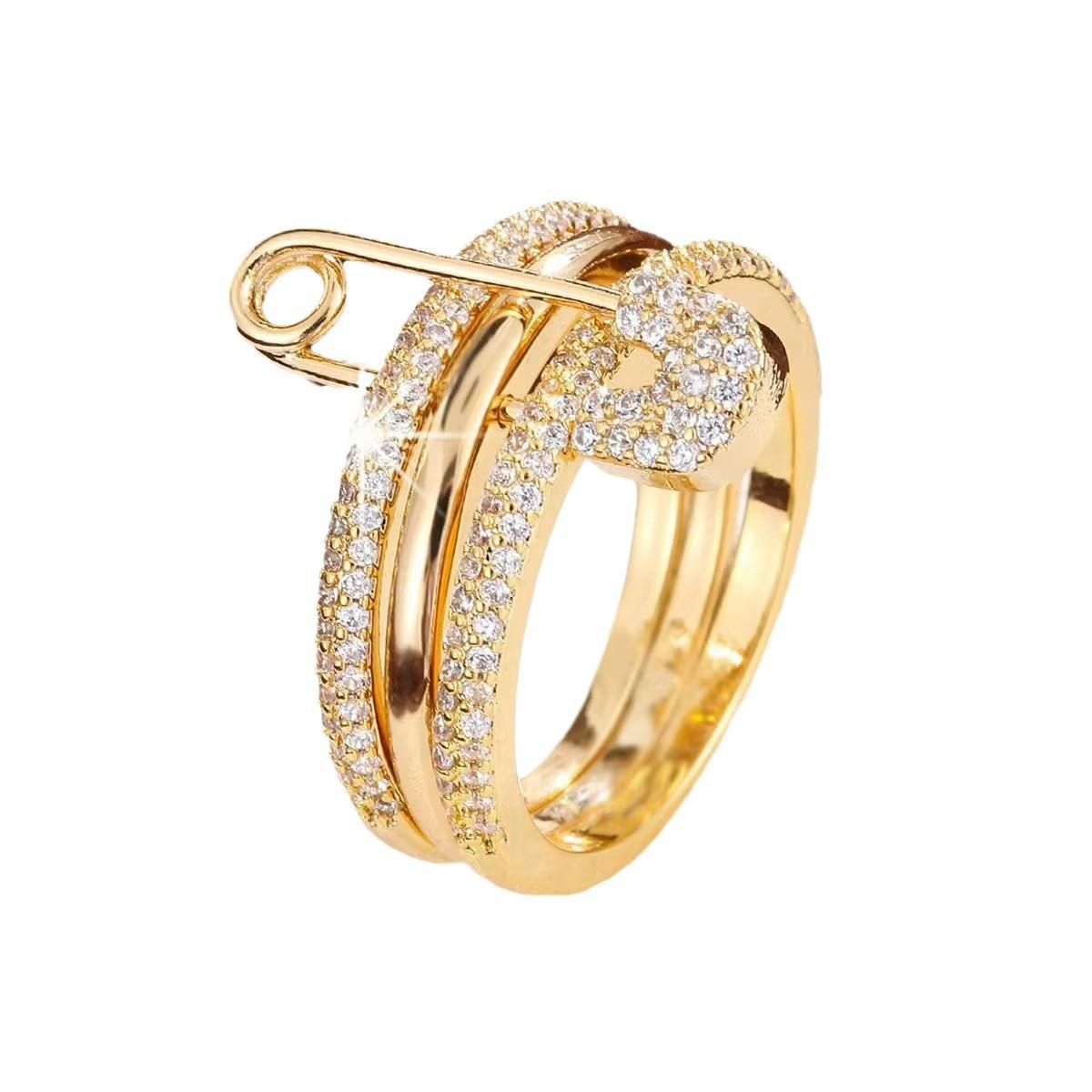Goldringe für Damen, Anlaufgeschützt, 14 Karat Vergoldet, Zierliche Stapelbare Zirkonia Daumenringe, Knöchelringe Set Schmuck für Damen 7 beige