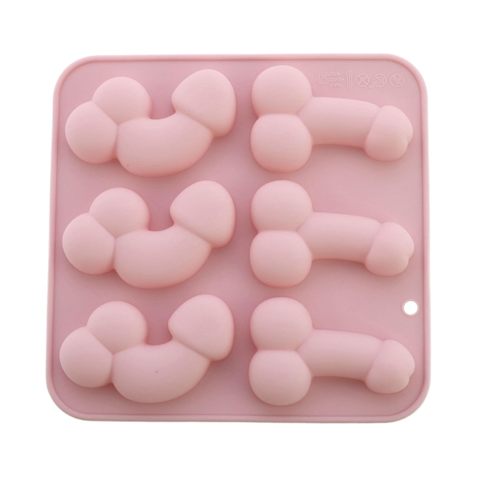 Originelle Penis-förmige Silikonform zum Backen: Wiederverwendbare Körperteil-Kuchenform für Schokolade, Kekse, Eis am Stiel & Süßigkeiten