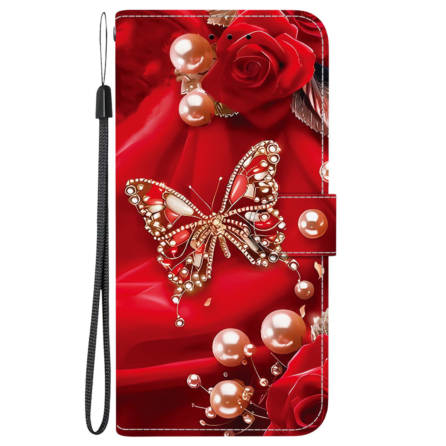Handgefertigte PU-Leder-Flip-Hülle für Samsung Galaxy S20 FE/S20 Lite (SM-G781B/G780F) Rutschfeste Stoßfeste Hülle mit Handschlaufe & Herz/Rose Katze Designs Samsung Galaxy S20 Lite beige